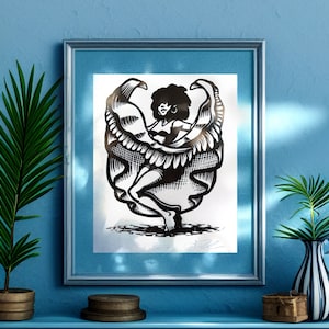 Puerto Rican Wall Art Home Decor Bomba y Plena Handmade Print