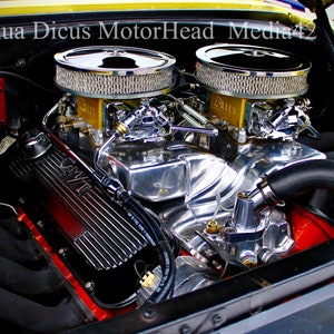 Digital nedladdning av fotografi för klassisk Chevrolet Bel Air Cross Ram-intag