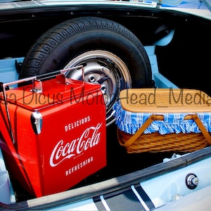 Vintage car picnic W/Coke-A-Cola cooler