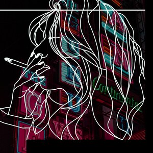 Girl + Cigarette | Digital Print | Multiple Sizes