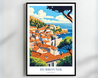 クロアチア、ドゥブロヴニク、アドリア海の真珠 - オリジナル絵画と