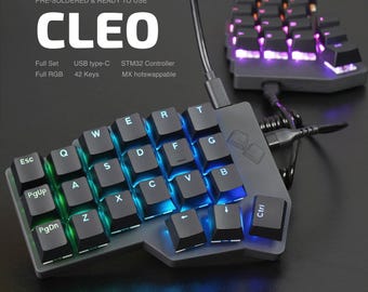 Ergo Split Keyboard Cleo (Corne) — presoldered split mechanical keyboard – MX keycaps & Outemu hotswap switches – QMK VIAL programmable keys