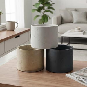 Beton Blumentopf | Übertopf | Handmade | Blumentopf Rund