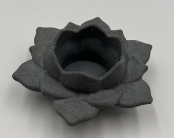 Beton Teelichthalter Lotus