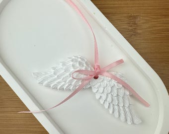 Memorial Angel Wing Ornament – Sympathy Gift for Loss of Loved One – Remembrance Keepsake Decoration