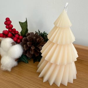 Handmade Christmas Tree Candle: Soy Wax Holiday Decor