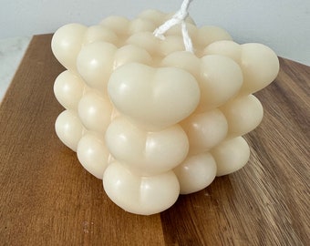 Modern Bubble Cube Candle: Scented Soy Wax, Home Decor Gift