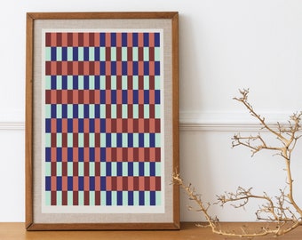Eco Friendly Geometric Modern Color Block Art, Graphic Art Print, Bold Scandinavian Poster, Bright Poster Design