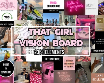 2024 That Girl Vision Board Printables, Rich Women Images, 2024 Girly Vision Board, Vision Board Kit, Black Girl Vision Board, Luxury