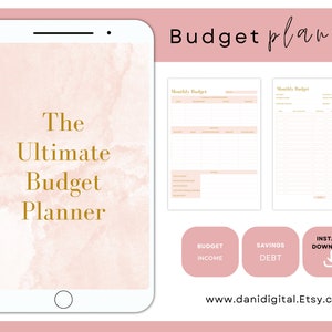 Digital Budget Planner, Financial Goals Planner, Yearly Savings Goals, Savings Tracker, Home Budget Planner, Instant Download