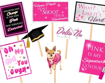 LEGALLY BLONDE Photo Booth Props / Instant Download DIY Printable / Musical Theatre Musicals Movie Party Props