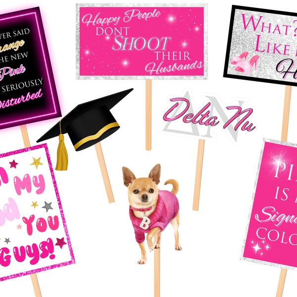 LEGALLY BLONDE Photo Booth Props / Instant Download DIY Printable / Musical Theatre Musicals Movie Party Props