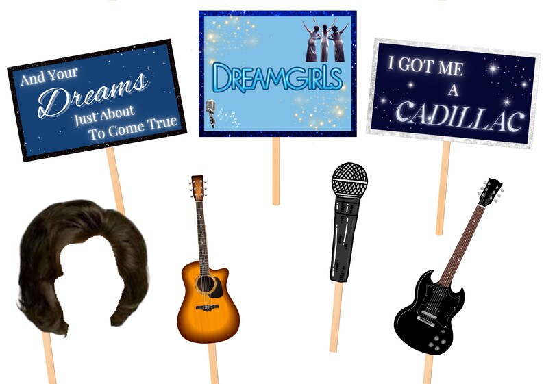 DREAMGIRLS Photo Booth Props Instant Download DIY Printable Musical ...