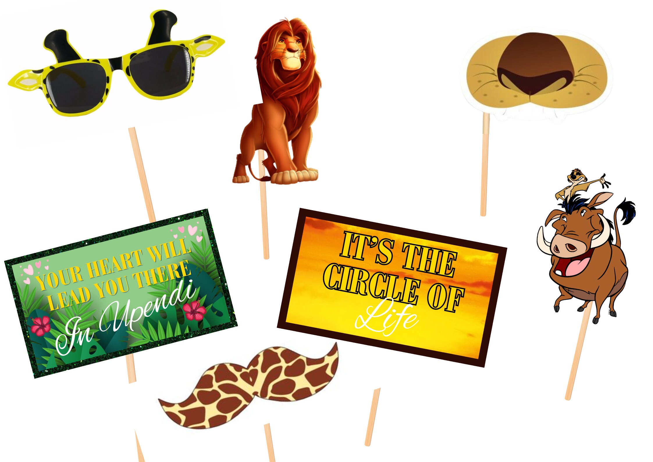 LION KING Photo Booth Props / Instant Download DIY Printable / Musical ...