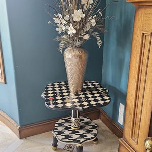 One-of-a-kind whimsical hand-painted side table. Artist original.