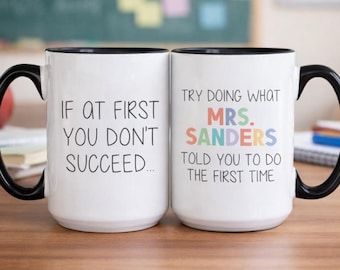 Personalized Teacher Appreciation Gift, End of School Year Teacher Gift, Custom Teacher Coffee Mug (VM-HASW8135)