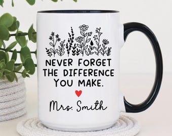 Teacher Gift, Teacher Mug, Personalized Mug Gift for Teacher, Back To School Gift, Custom Teacher Mug Gift, School Teacher Gift(VM-SHTESVFS)