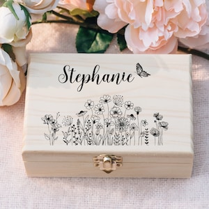 Personalized Wooden Box, Keepsake Box, Custom Keepsake BoxWith Name, Custom Wooden Box (VM-MMY382)