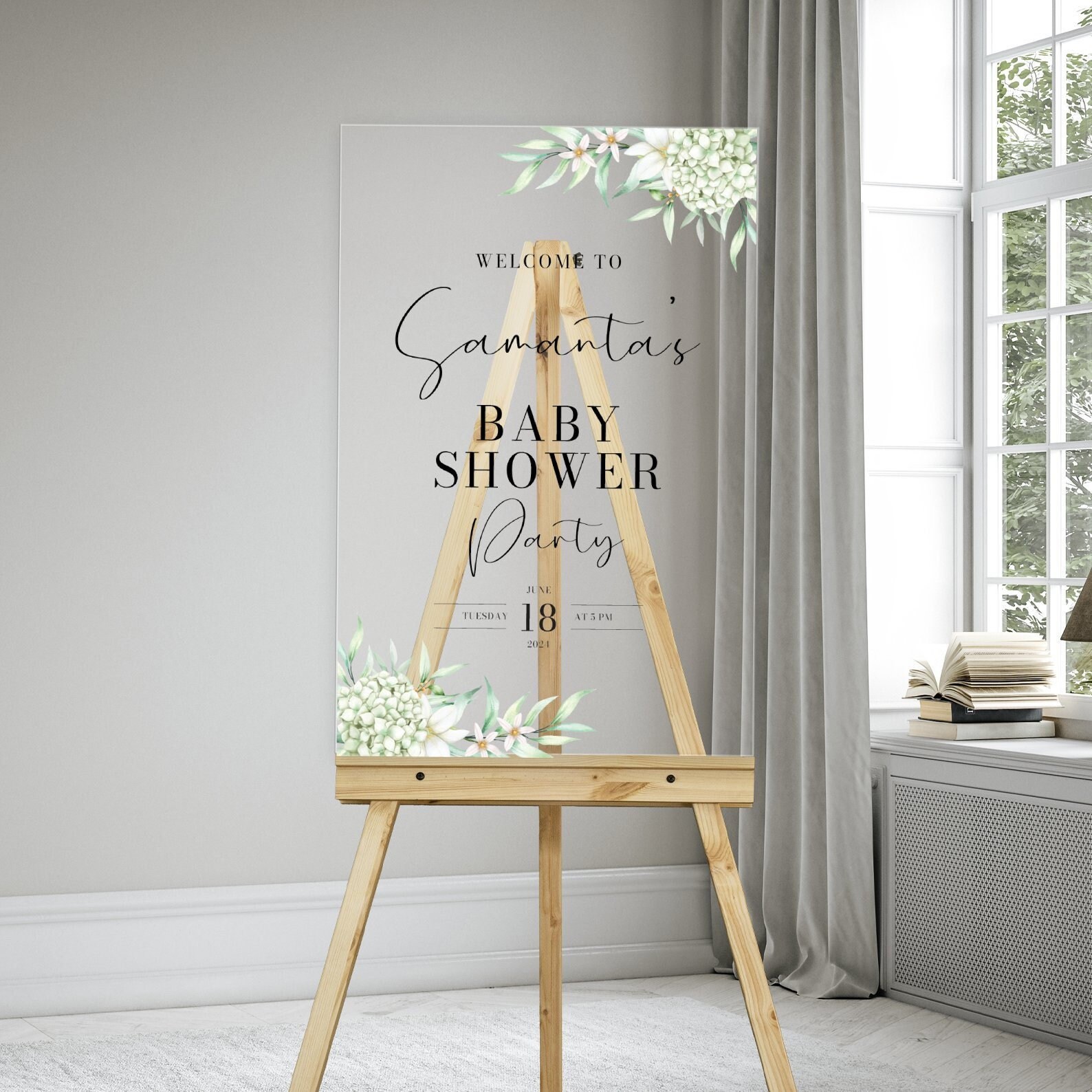 Baby Shower Acrylic Sign, Baby Shower Decor, Shower Welcome Sign ...