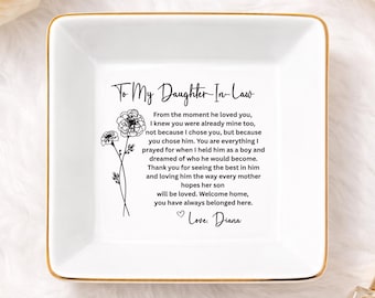 Daughter in Law Gifts, Daughter in Law Jewelry Dish, Mother’s Day Gift for Daughter in Law, Wedding Gift For Daughter in Law (VM-EHG3S3)