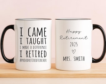Teacher Retirement Coffee Mug, Retired Teacher Gift, Retirement Gift for Teacher, Teacher Appreciation Gift, Funny Retired (VM-MIW2DUJ3)