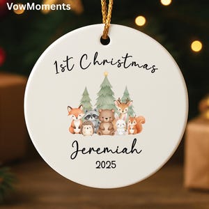 1st Christmas Woodland Animals Ornament (VM-LNS3HDNA)