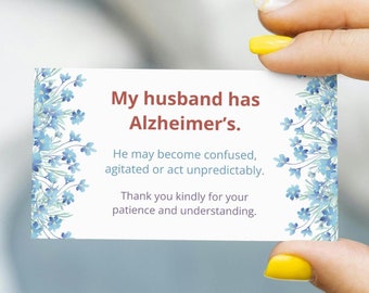 Scheda di accompagnamento per chi si prende cura di qualcuno - Marito; Alzheimer, Non ti scordar di me
