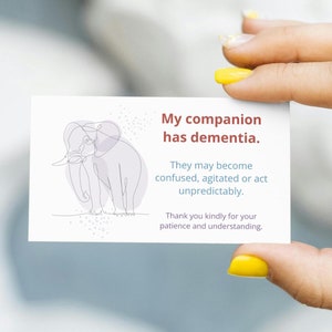 Cartão de Acompanhante Cuidador, Elefante