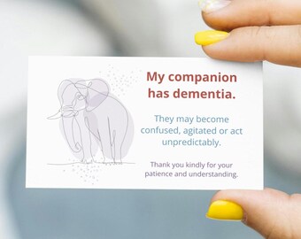 Carta di accompagnamento per chi si prende cura di qualcuno, elefante