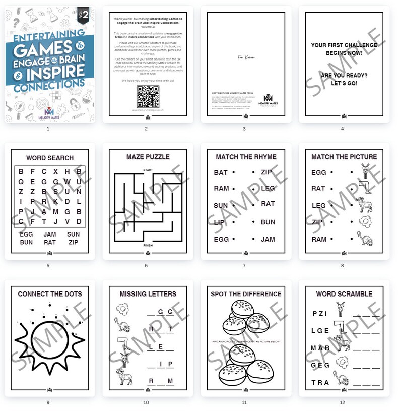 Entertaining Games to Engage the Brain & Inspire Connections: Volume 2 ...