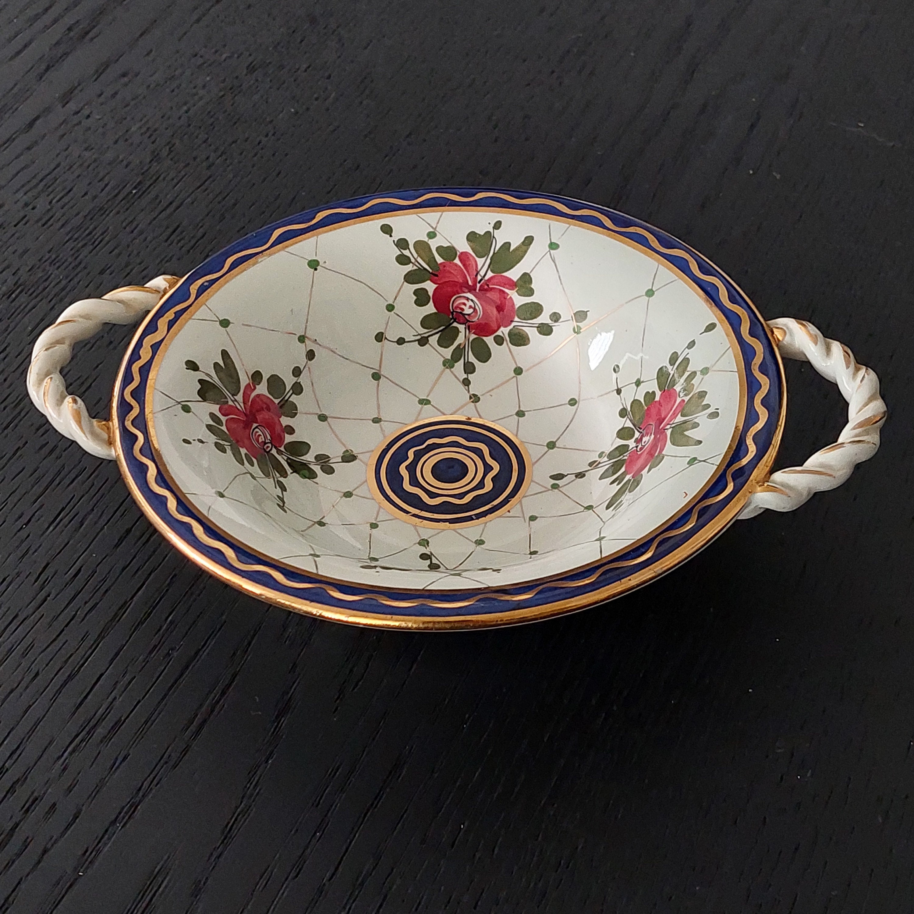 ビンテージgouda pottery Holland Rumba Flora 皿 ビンテージgouda