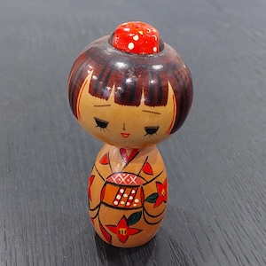 Vintage Japanese Kokeshi Wooden Doll