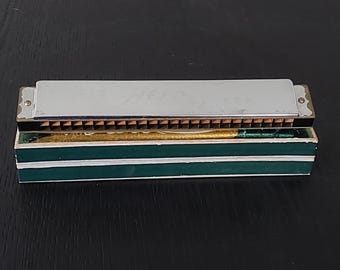 Vintage 1960's Hero Harmonica Shanghai China 48 Holes in Original