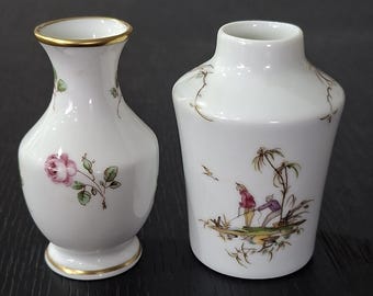 Vintage 1980's Miniature Vases: Ginori and Raynaud & Co