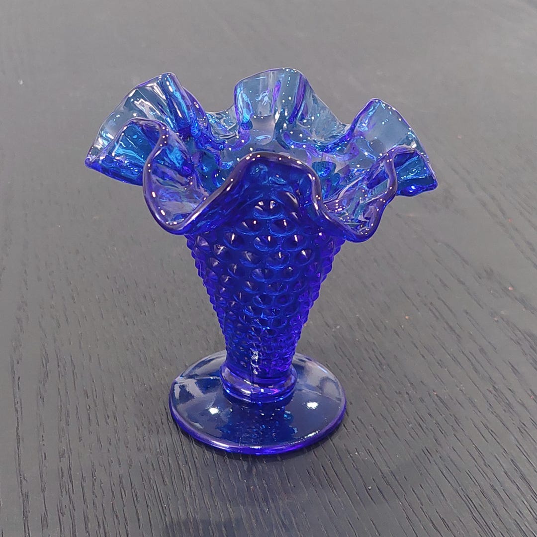Hobnail Vase - Barrel - Midnight Blue main image 1