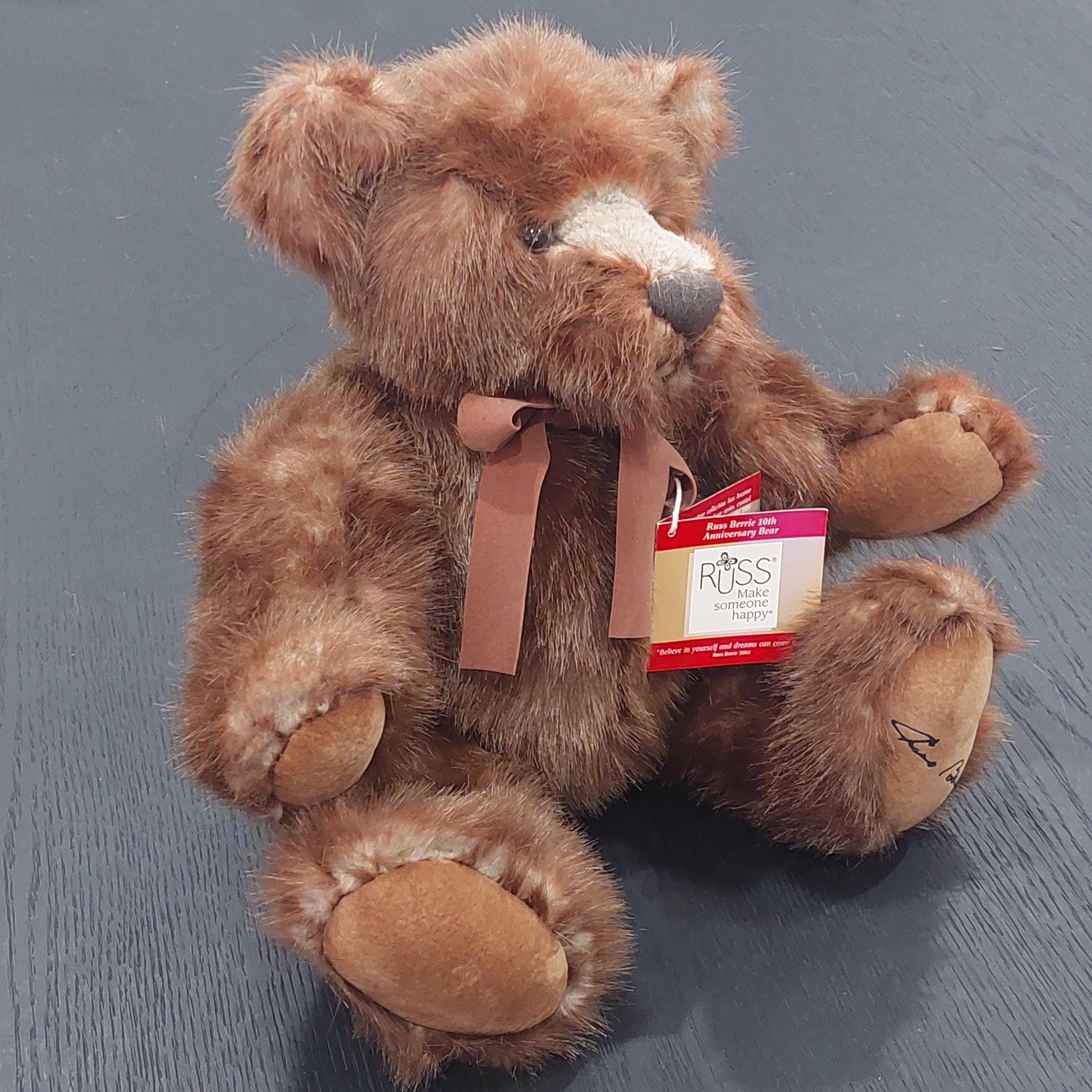 新品未使用❣️RUSSELL 100th 限定品Anniversary Bear Vtg Coleridge 100th Anniversary Russ Berrie & Co. Sitting