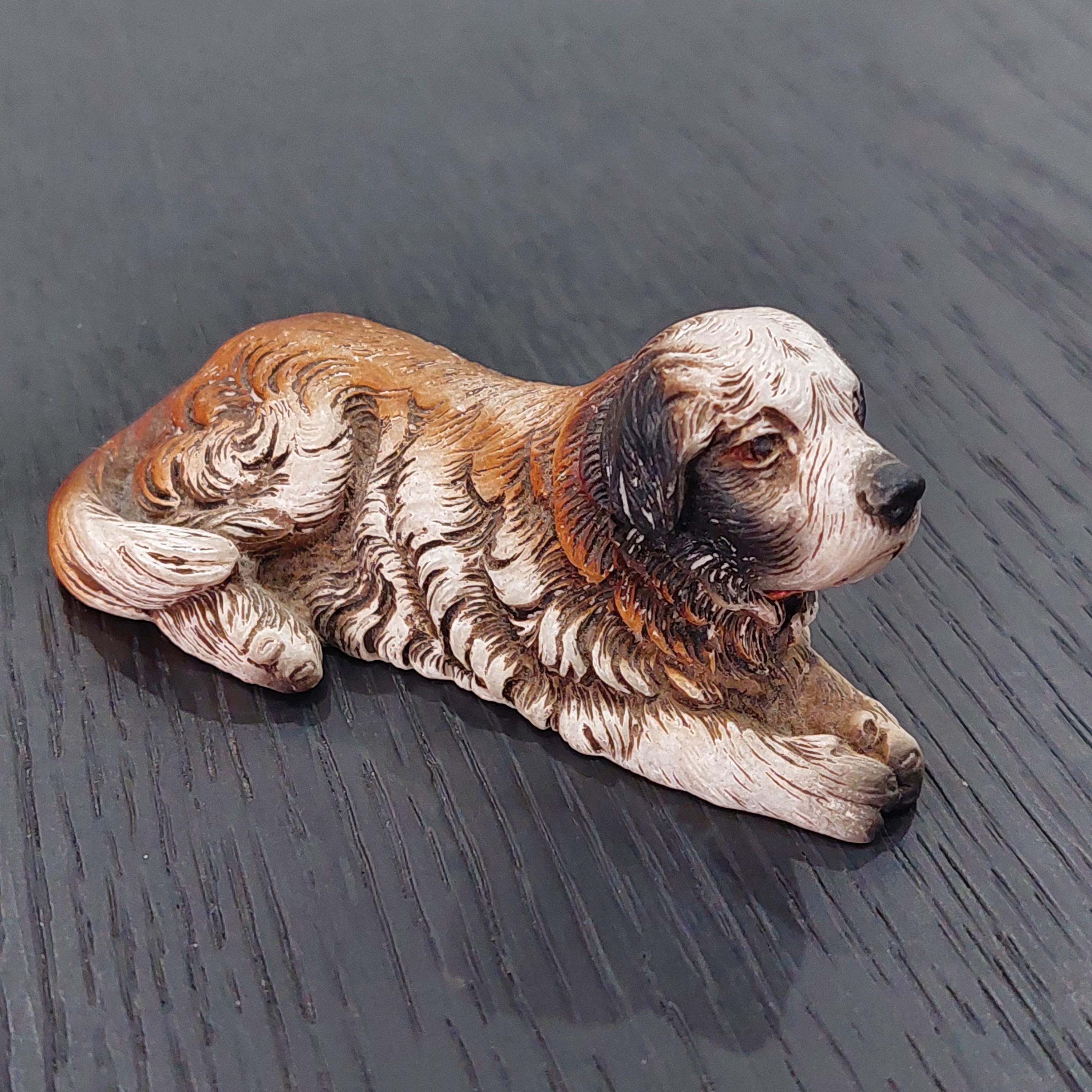 ヴィンテージのミニチュア・セントバーナード犬の置物 - Etsy 日本