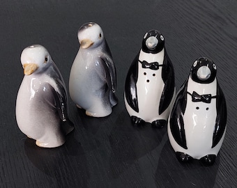 Vintage Porcelain Penguin Salt and Pepper Shakers - Etsy