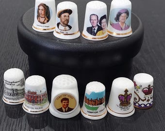 Vintage Royal Memorabilia China Thimbles