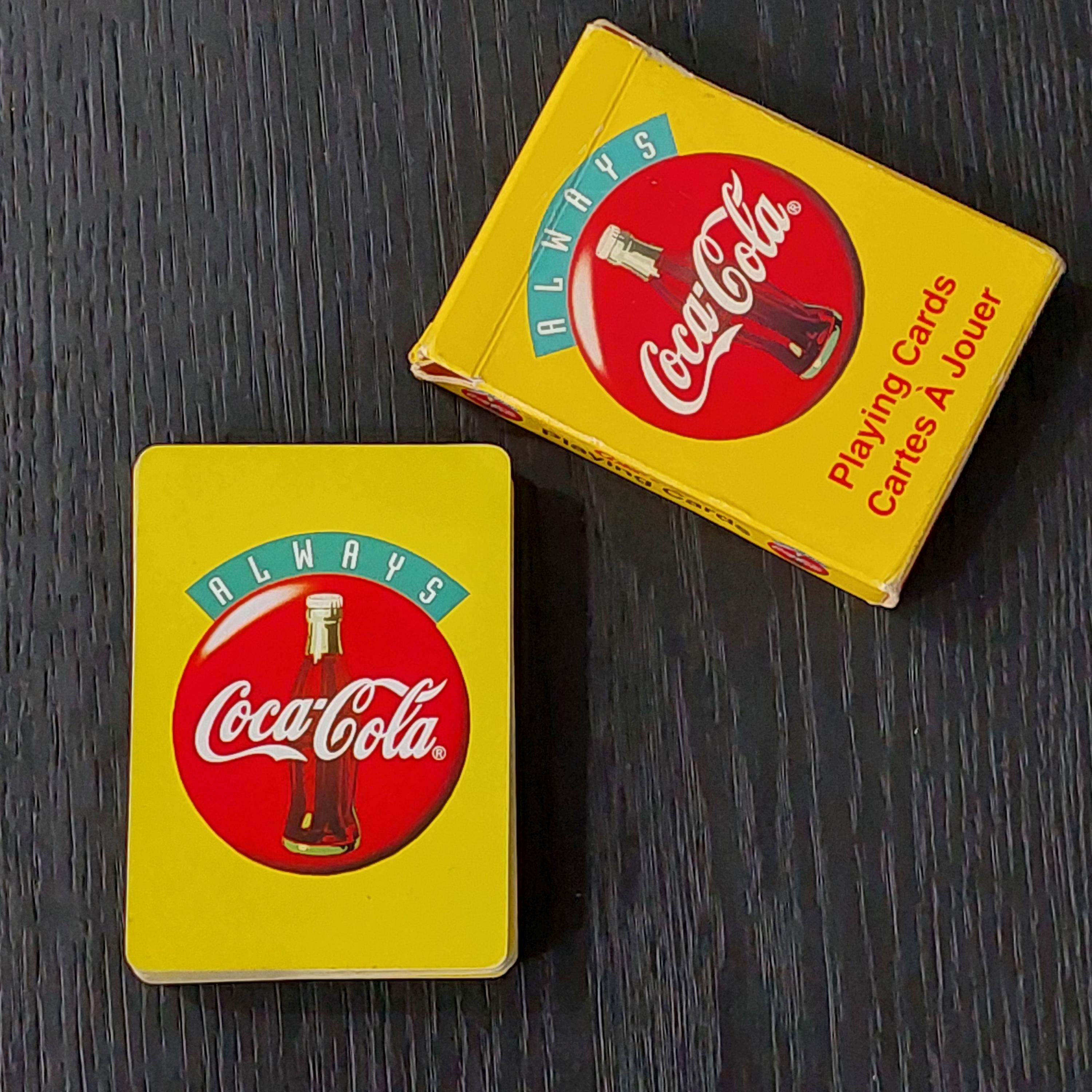 Vintage 1990's Coca Cola Standard Playing Cards, Made in Canada