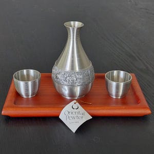 Pewter Sake Set - Etsy