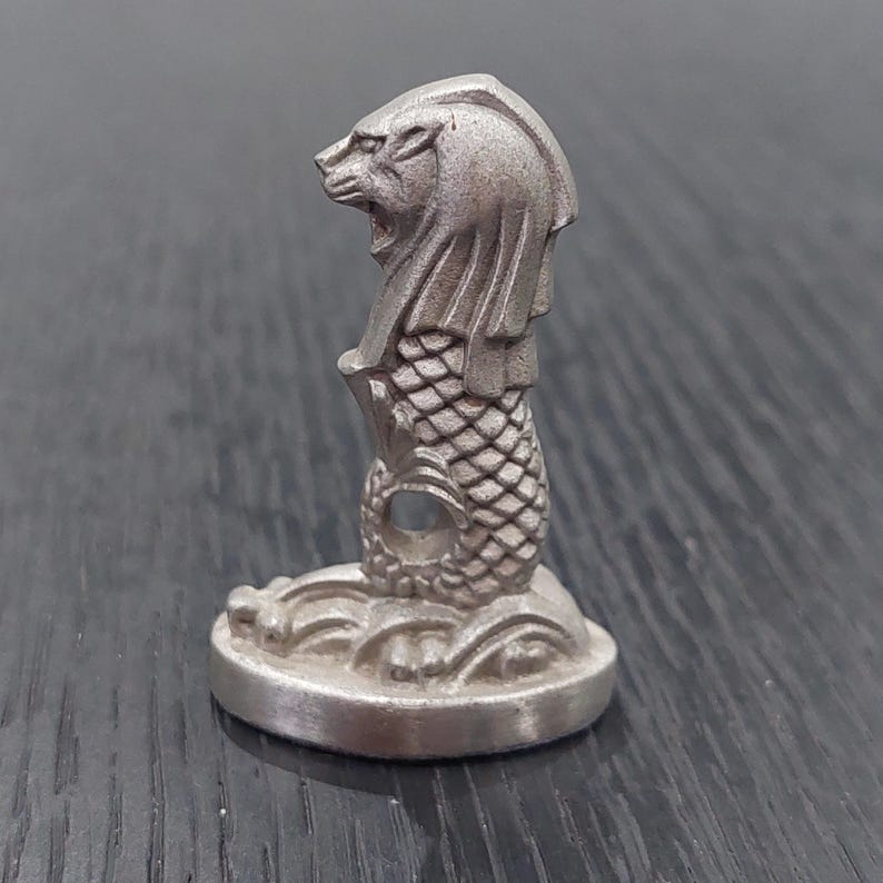 Vintage Miniature Pewter Merlion - Etsy