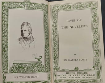 Antique Circa 1910 "The Lives Of The Novelists" by Sir Walter Scott