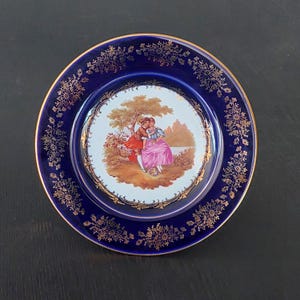 Vintage Limoges Courting Couple Fragonard Plate, Made in France.