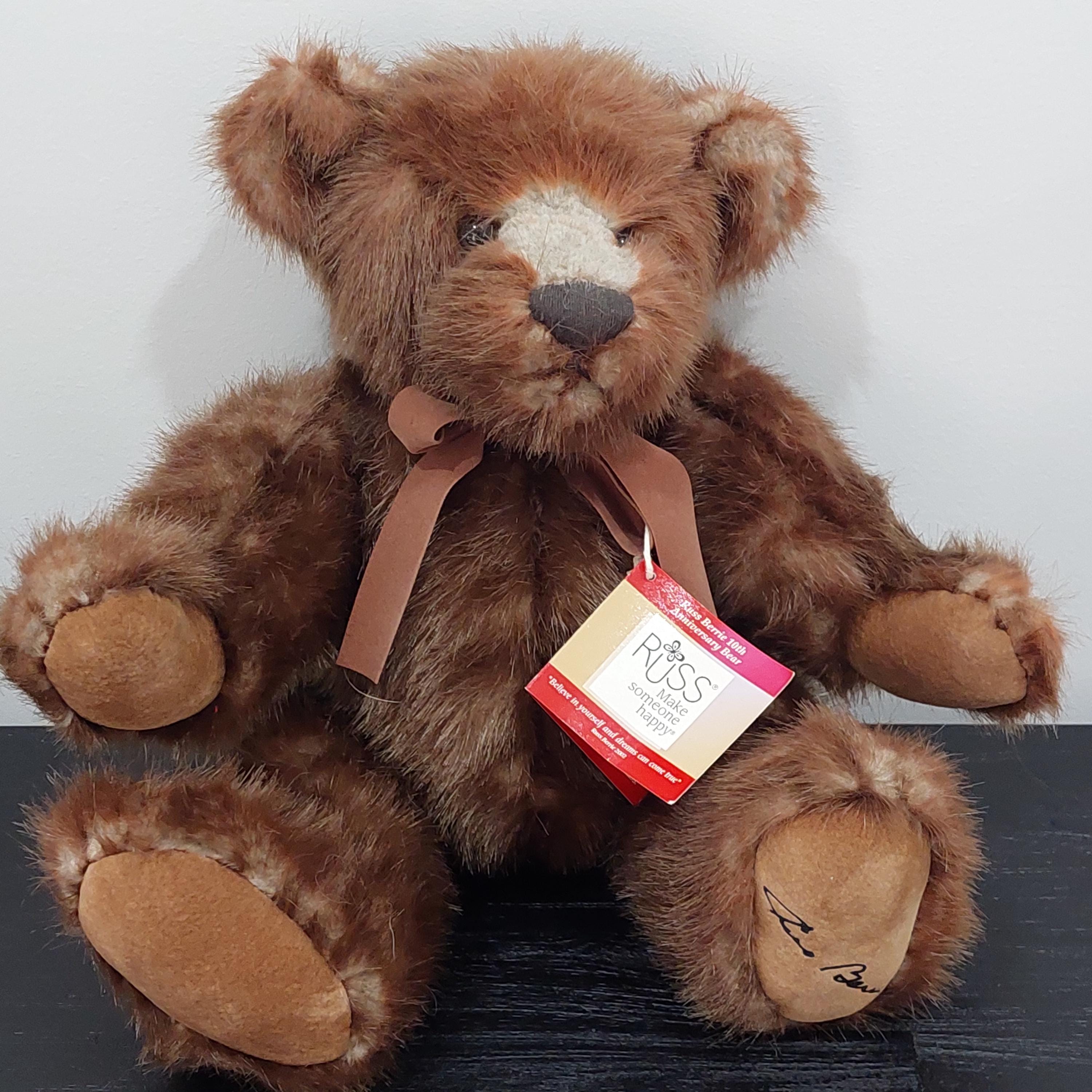 新品未使用❣️RUSSELL 100th 限定品Anniversary Bear Russ 100th Anniversary CLARIDGE BEAR Faux Mohair Collectible