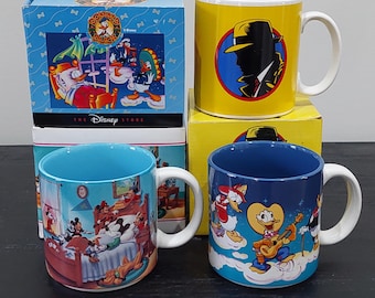 Vintage Disney Movies Ceramic Mugs with Original Boxes