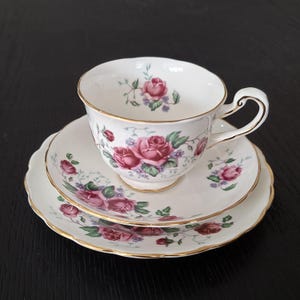 Vintage 1940's Bone China New Chelsea Staffs Trio,
