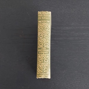 アンティーク 1900 年代頃の「スペインの聖書」 ジョージ・ボロウ著「イギリス人の旅、冒険、投獄」 希少本