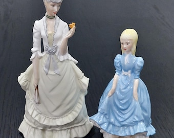 Vintage Royal Worcester Fine Bone China Lady Figurines, Fragrance and Coquette