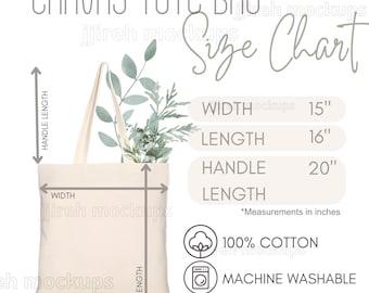 Canvas Tote Bag Size Chart, Liberty Bags OAD113 Tote Mockup Size Guide, Printify Tote Bag Sizing Chart, Bohemian Bag Size Chart Mockup